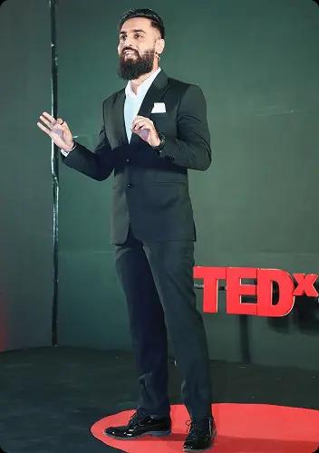 Presenting AI vision at TEDx event