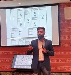 Explaining AI strategy with whiteboard visuals